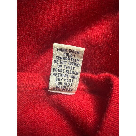 Lord & Taylor Red 100% 2-Ply Cashmere Short Sleeve Pullover Sweater Women's XS - Picture 8 of 8